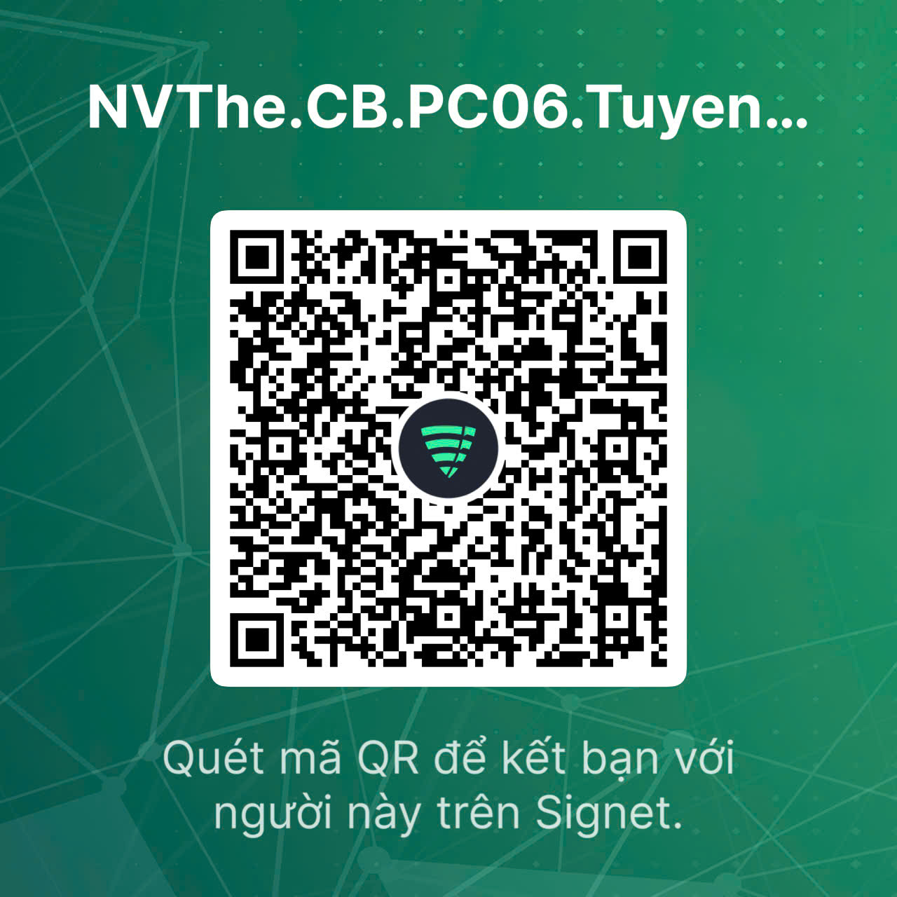Mã QR Signet để liên hệ nhận danh sách cụ thể